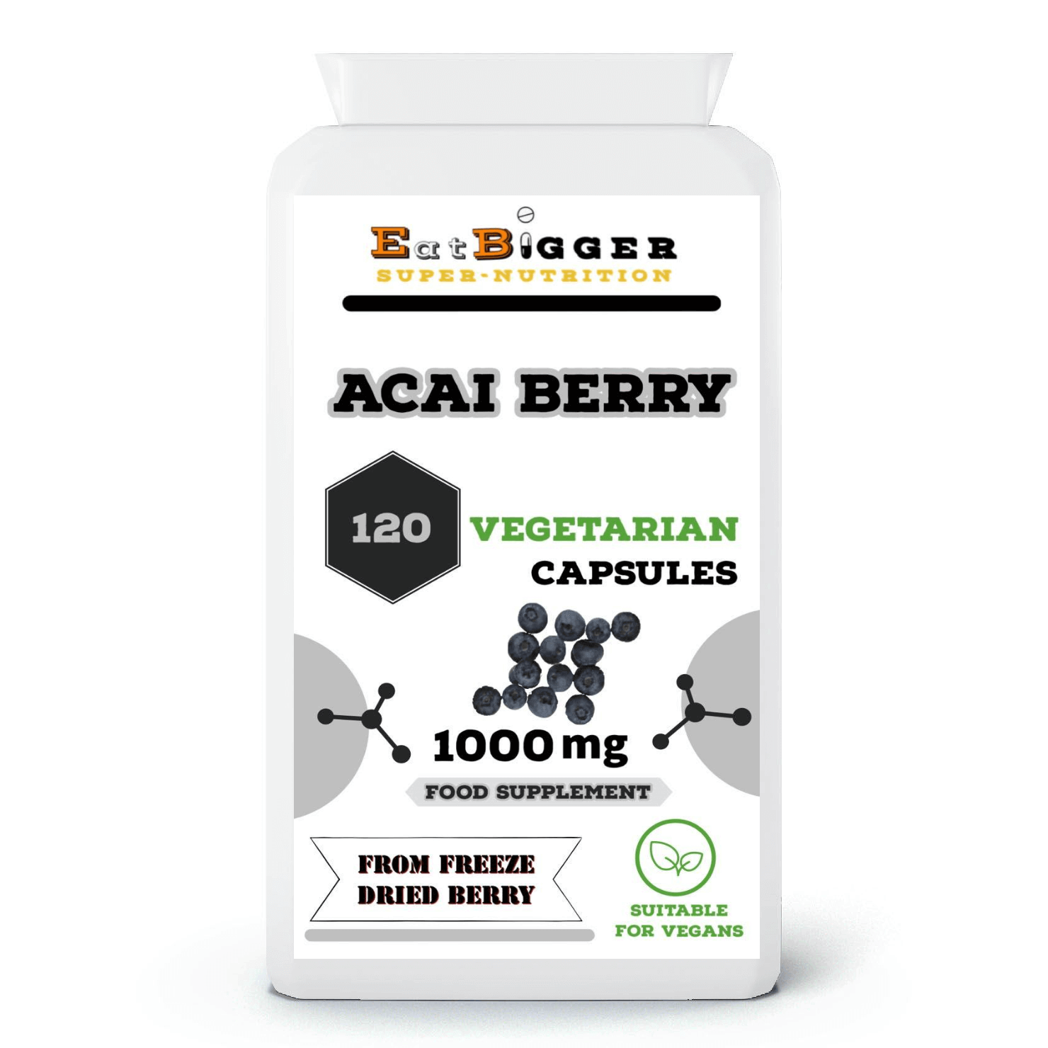 Acai Berry 1000 mg x 120 Vegetarian Capsules