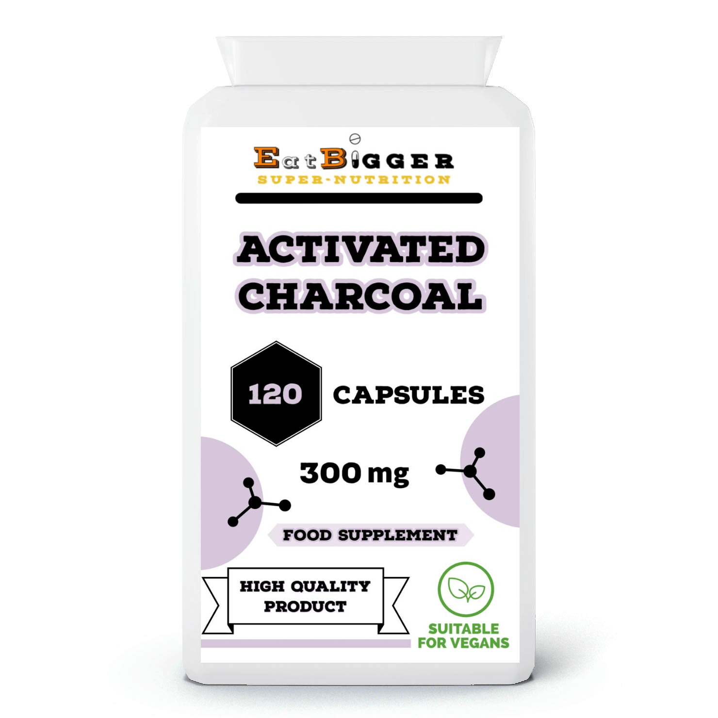 Activated Charcoal 300 mg 120 Capsules