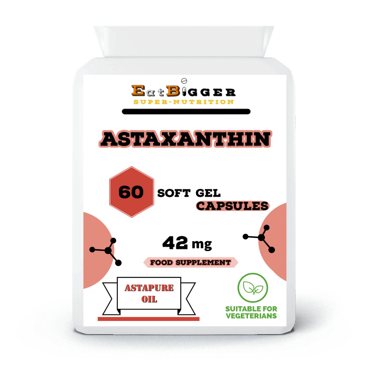 Astaxanthin 42mg AstaPure Oil 60 Soft Gel Capsules